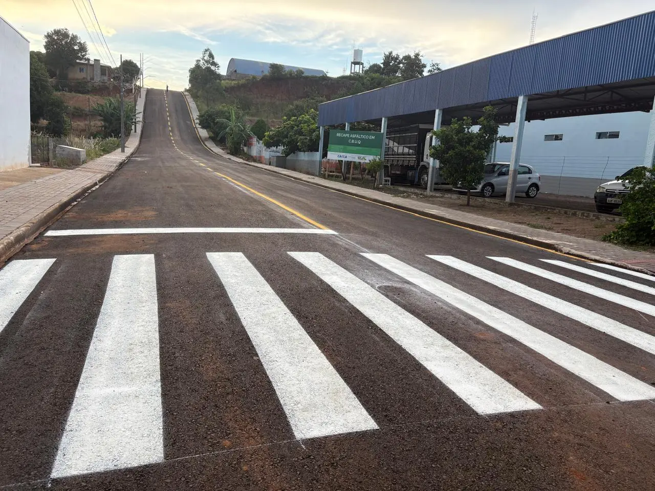 Faixas de pedestres executada pela KF Placas
