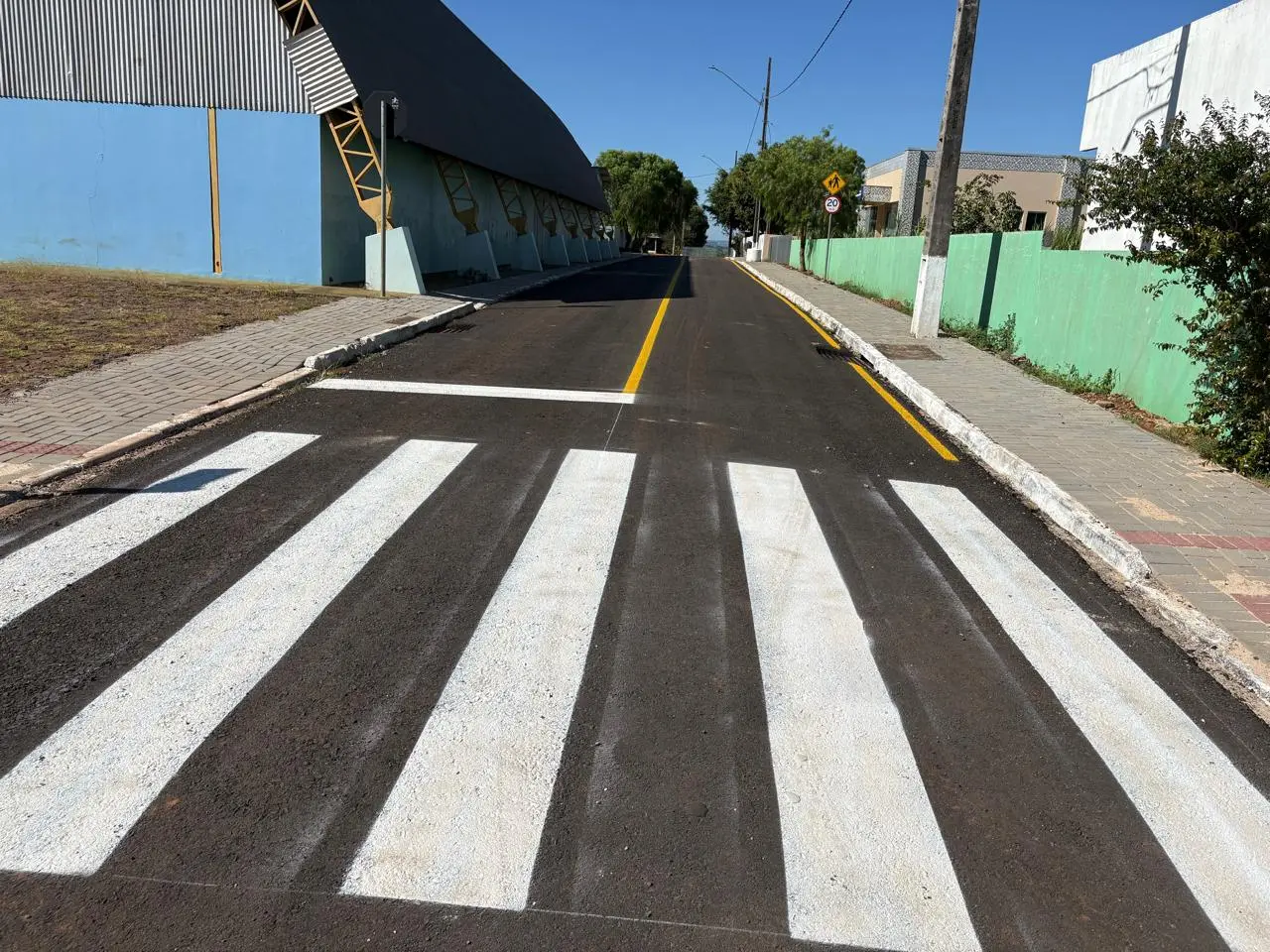 Demarcação de vias executada pela KF Placas